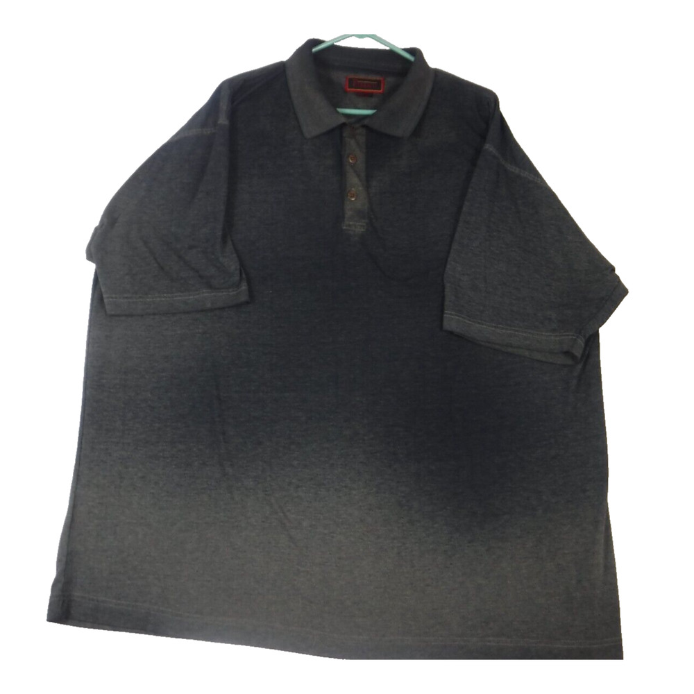 FERRACCI Men's 3-Button Polo Gray‎ Short Sleeve Shirt Big & Tall Size 3XB
